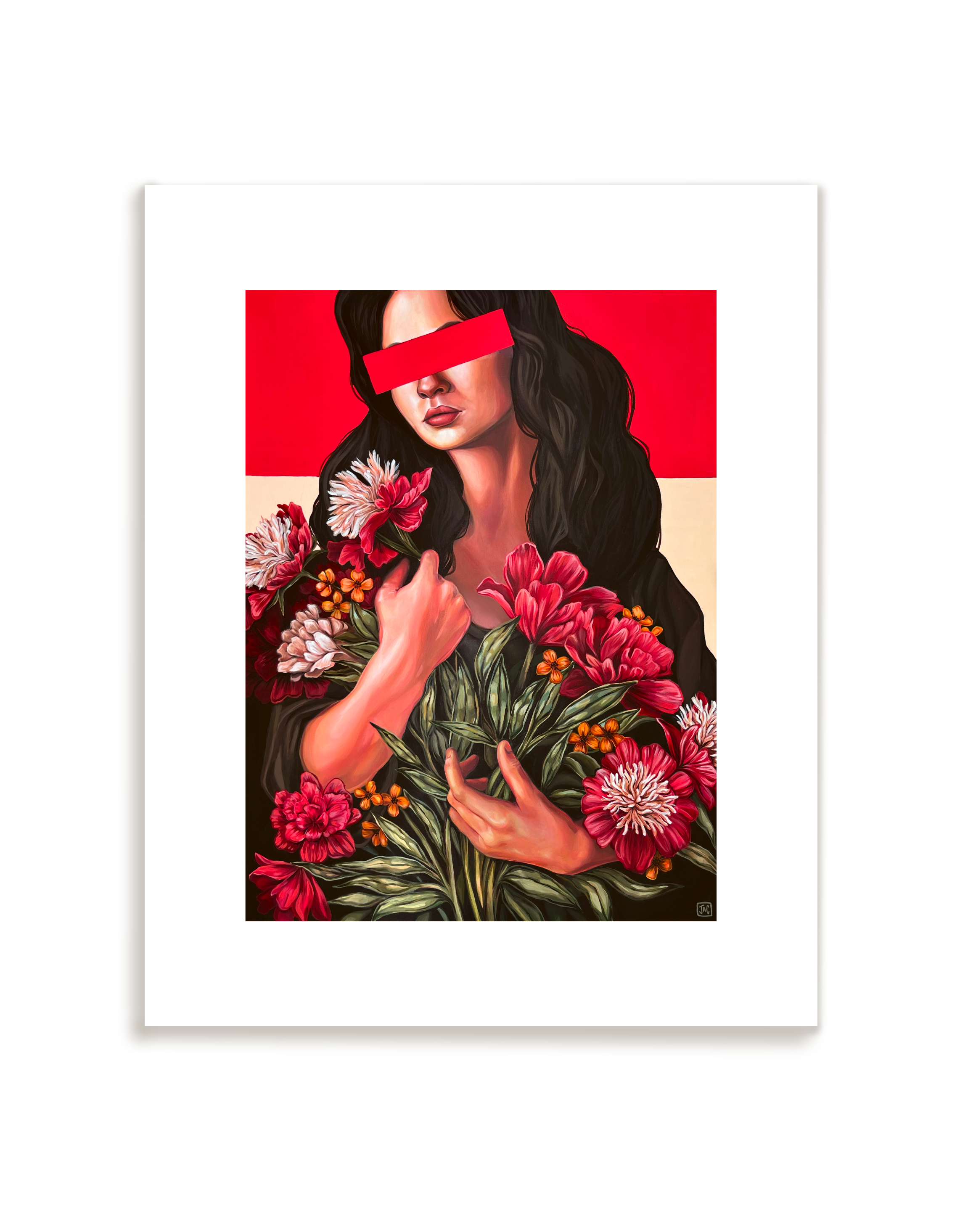 "When She Receives Her Flowers" Fine Art Print
